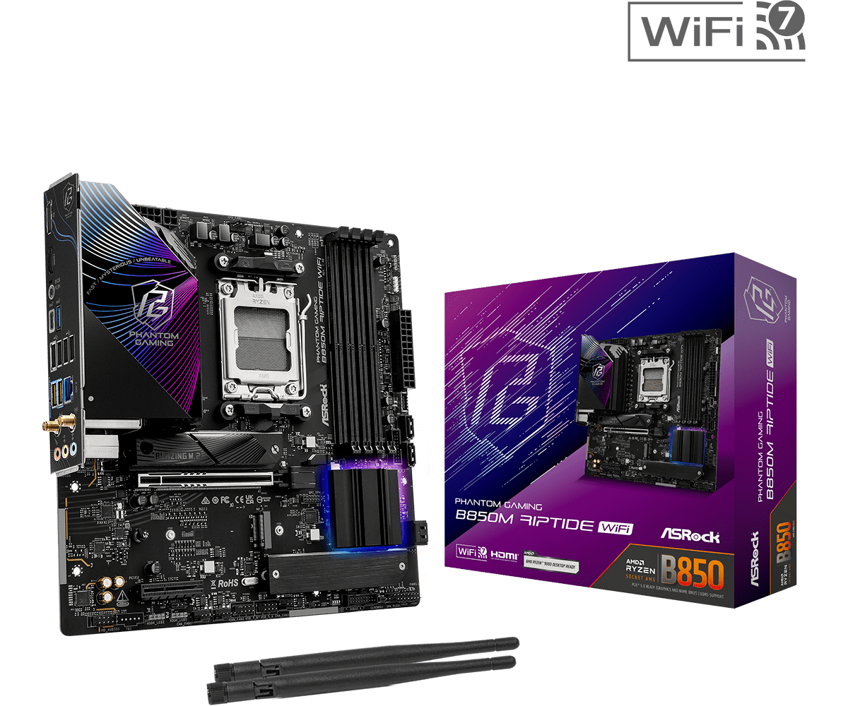 ASROCK B850M Riptide WiFi nouv - X870E Atx Motherboard avis et prix